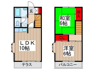 テラス富澤の物件間取画像